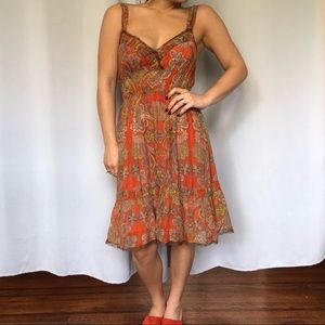 Boho Chic Free People Flowy Colorful Summer Dress